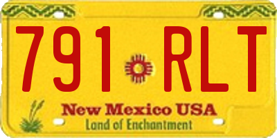 NM license plate 791RLT