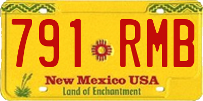 NM license plate 791RMB