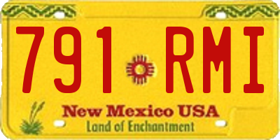 NM license plate 791RMI