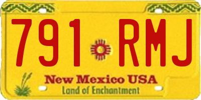 NM license plate 791RMJ