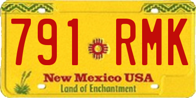 NM license plate 791RMK