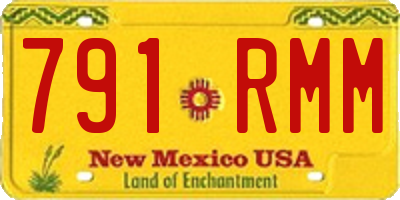 NM license plate 791RMM