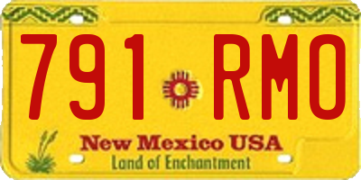 NM license plate 791RMO