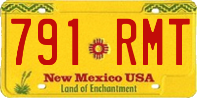 NM license plate 791RMT
