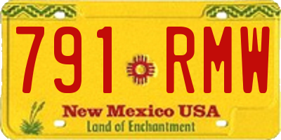 NM license plate 791RMW