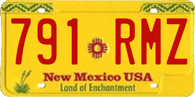 NM license plate 791RMZ