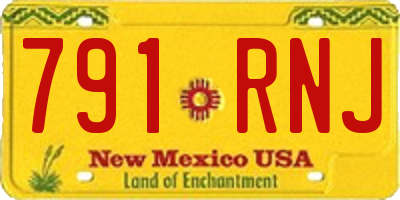 NM license plate 791RNJ