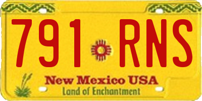 NM license plate 791RNS