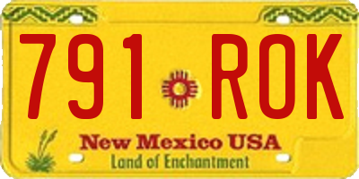 NM license plate 791ROK