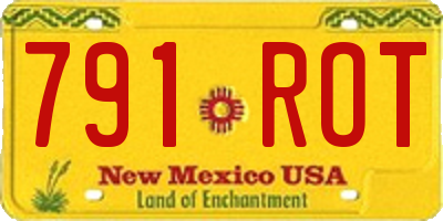 NM license plate 791ROT