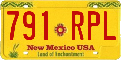 NM license plate 791RPL