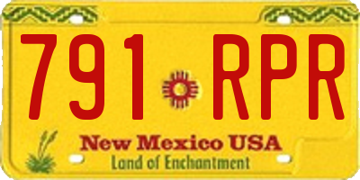 NM license plate 791RPR