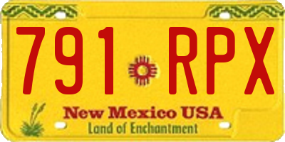 NM license plate 791RPX