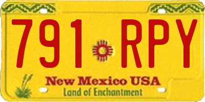NM license plate 791RPY