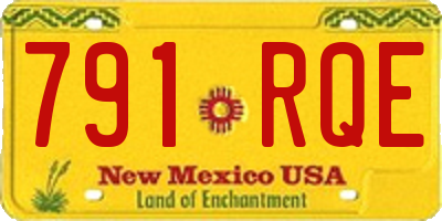 NM license plate 791RQE