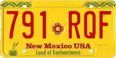 NM license plate 791RQF