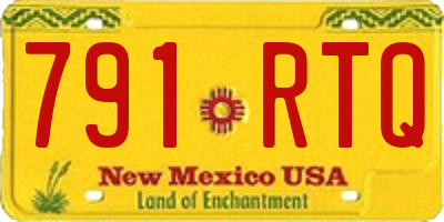 NM license plate 791RTQ