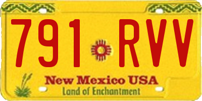 NM license plate 791RVV