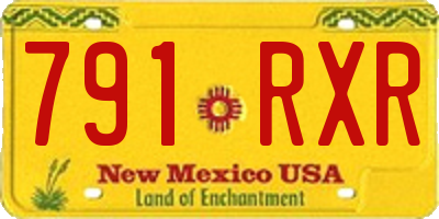 NM license plate 791RXR