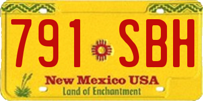 NM license plate 791SBH