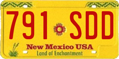 NM license plate 791SDD