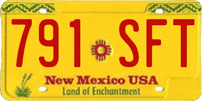 NM license plate 791SFT
