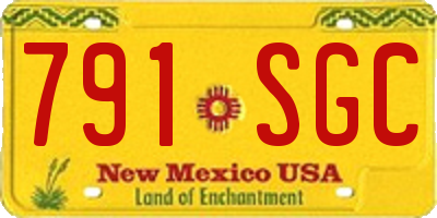 NM license plate 791SGC