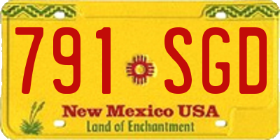 NM license plate 791SGD