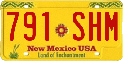 NM license plate 791SHM
