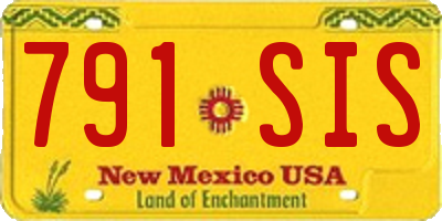 NM license plate 791SIS