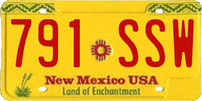 NM license plate 791SSW