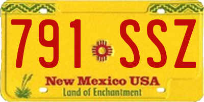 NM license plate 791SSZ