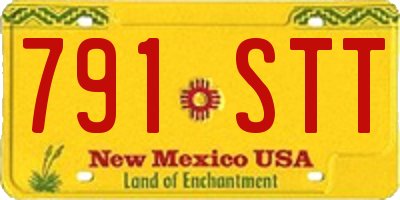 NM license plate 791STT