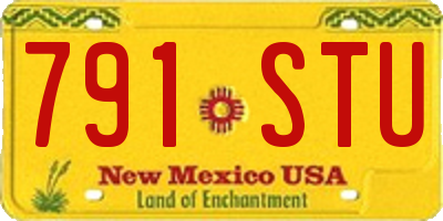 NM license plate 791STU