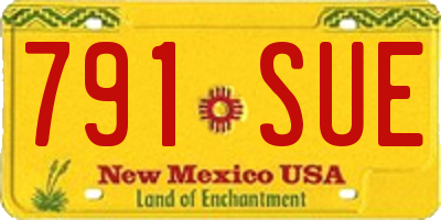 NM license plate 791SUE