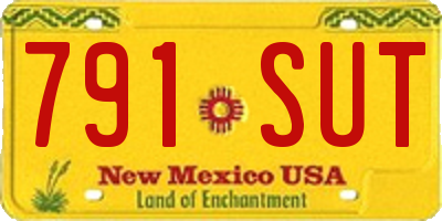 NM license plate 791SUT