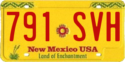 NM license plate 791SVH