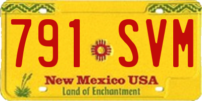 NM license plate 791SVM