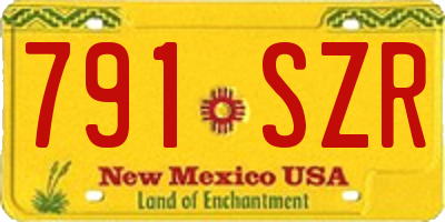 NM license plate 791SZR
