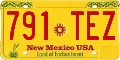 NM license plate 791TEZ