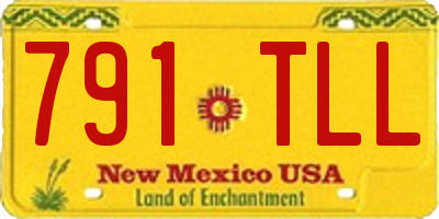 NM license plate 791TLL