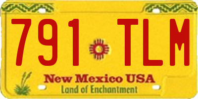 NM license plate 791TLM