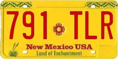 NM license plate 791TLR