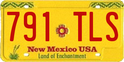 NM license plate 791TLS
