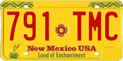 NM license plate 791TMC