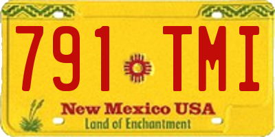 NM license plate 791TMI