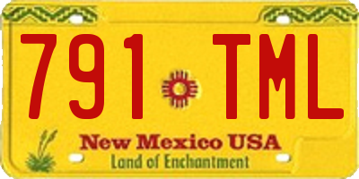 NM license plate 791TML