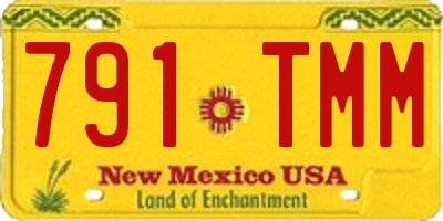 NM license plate 791TMM