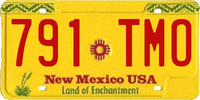 NM license plate 791TMO