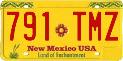 NM license plate 791TMZ